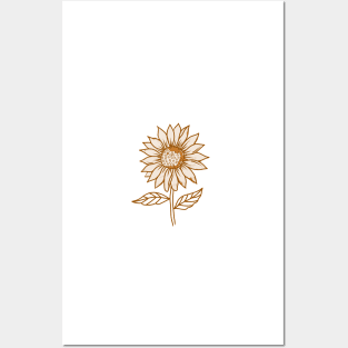 Copper Sunflowers Posters and Art